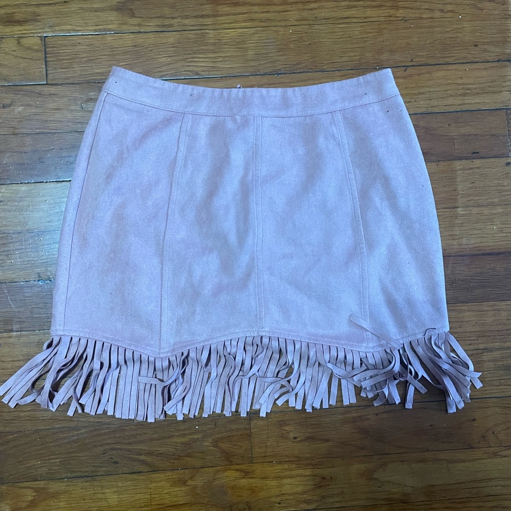 Pink mini skirt